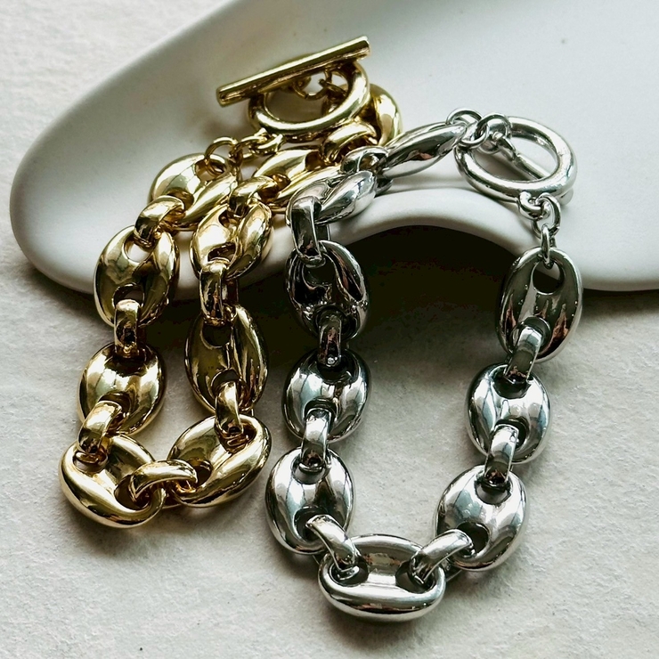 チェーンブレスレット ボリュームチェーン ユニセックス | feu | 詳細画像8 