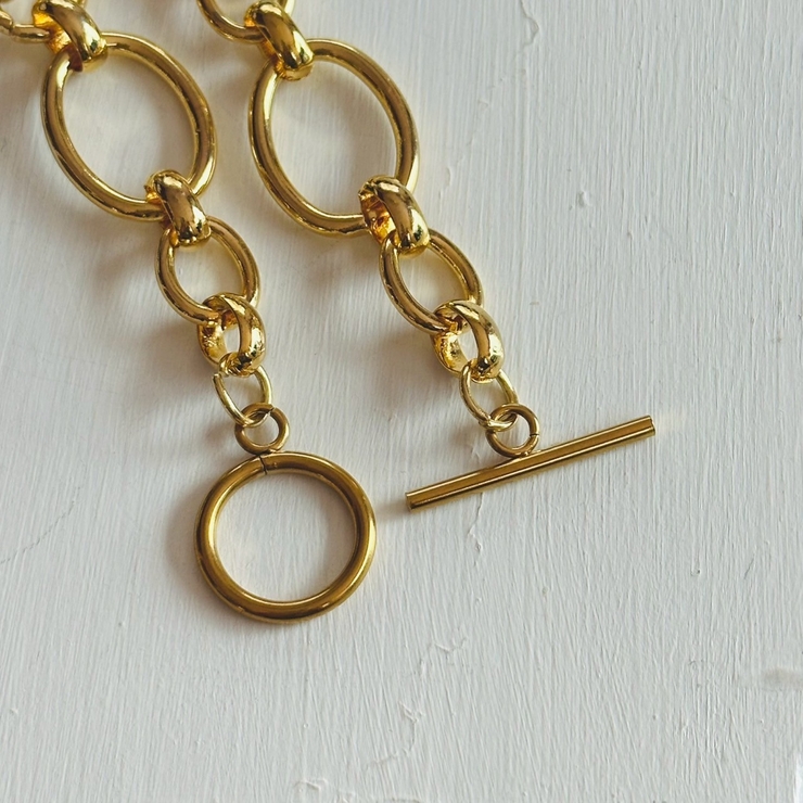 サージカルステンレス チェーンブレスレット おおぶり | feu | 詳細画像5 