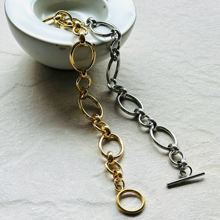 サージカルステンレス チェーンブレスレット おおぶり | feu | 詳細画像7 