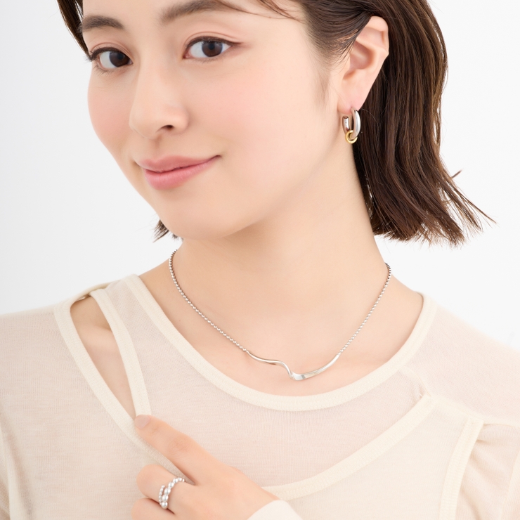 funcy枠　ショートストラップ　ボーンネックレス　ハンドメイド Melody Accessory ロング ネックレス 日本製 チョーカー