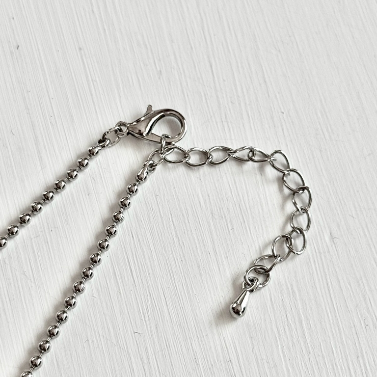 ショートネックレス ニュアンスパーツ ボールチェーン | feu | 詳細画像5 