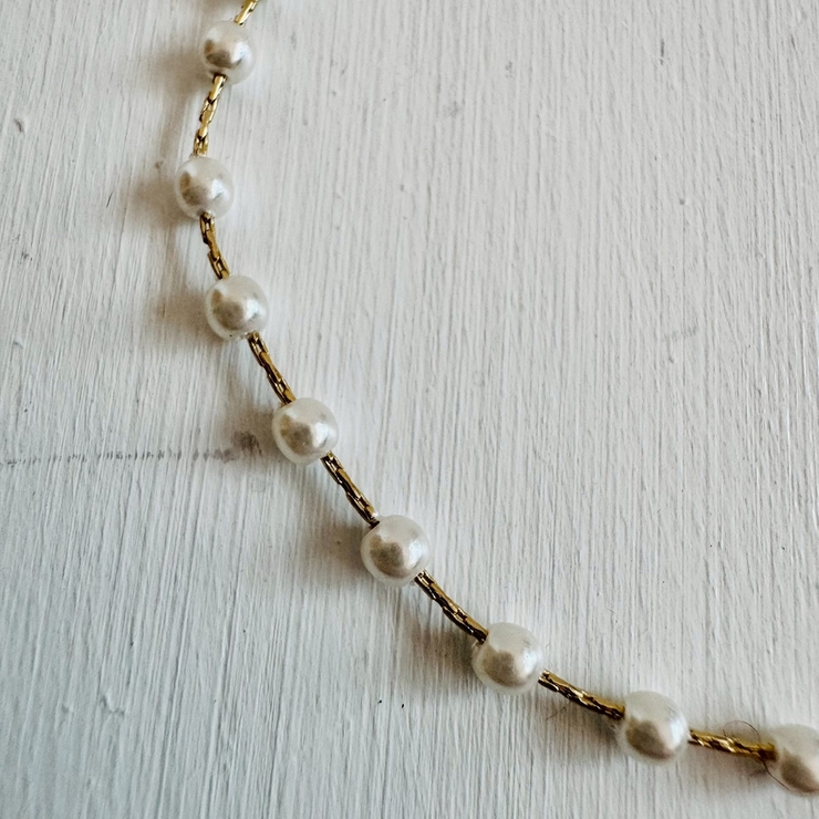 ショートネックレス ボールチェーン シルバーゴールド | feu | 詳細画像5 