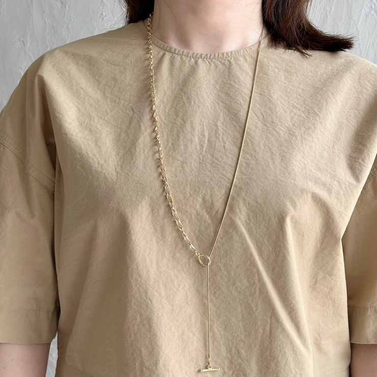 ロングネックレス マンテル Y字 | feu | 詳細画像14 