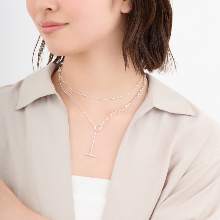 ロングネックレス マンテル Y字 | feu | 詳細画像2 