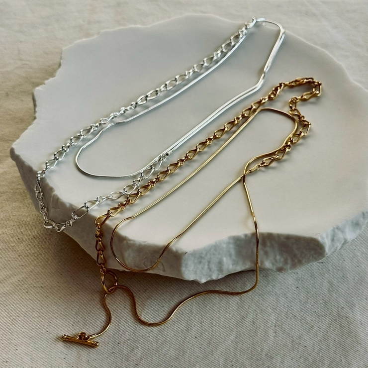 ロングネックレス マンテル Y字 | feu | 詳細画像3 