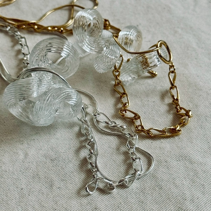 ロングネックレス マンテル Y字 | feu | 詳細画像8 