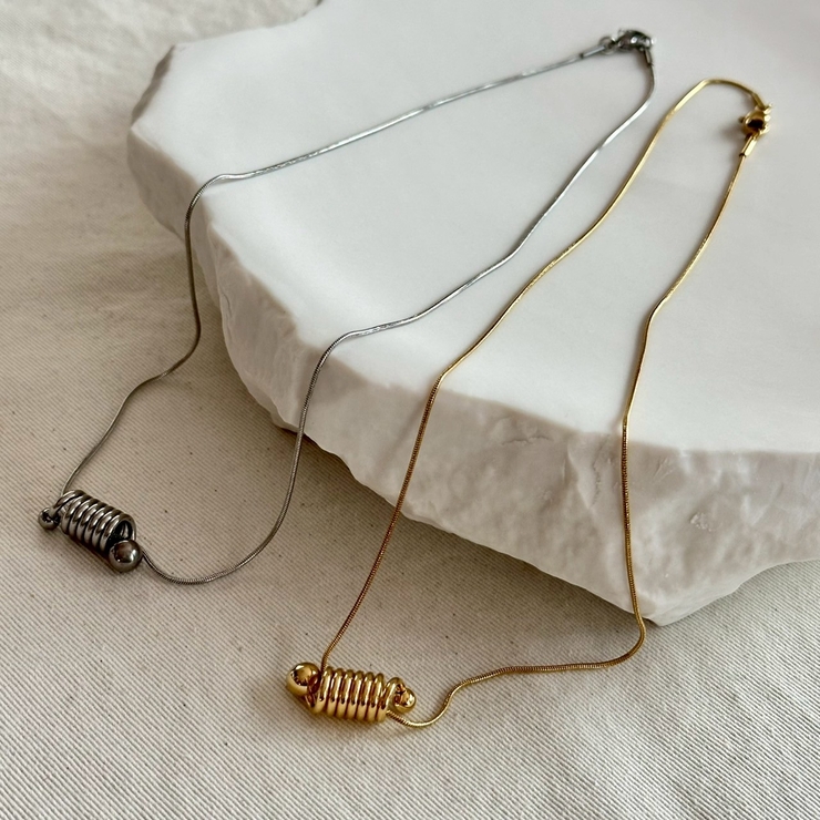 サージカルステンレス チェーンネックレス 天然石 | feu | 詳細画像8 