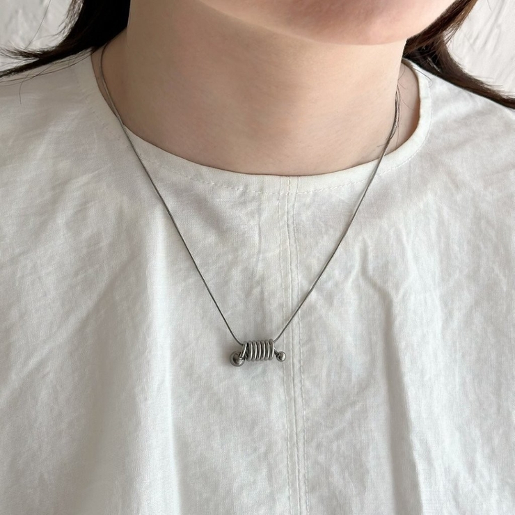 サージカルステンレス チェーンネックレス 天然石 | feu | 詳細画像9 