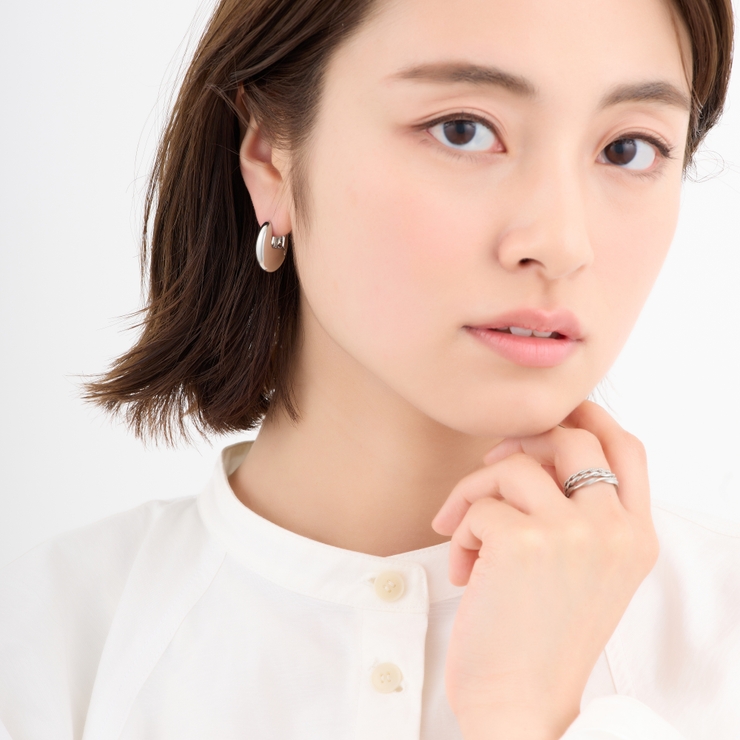 フープピアス 軽量 シルバーゴールド | feu | 詳細画像11 