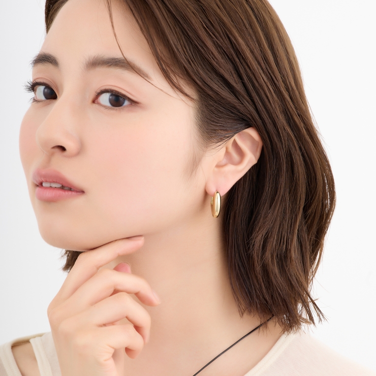 フープピアス 軽量 シルバーゴールド | feu | 詳細画像12 