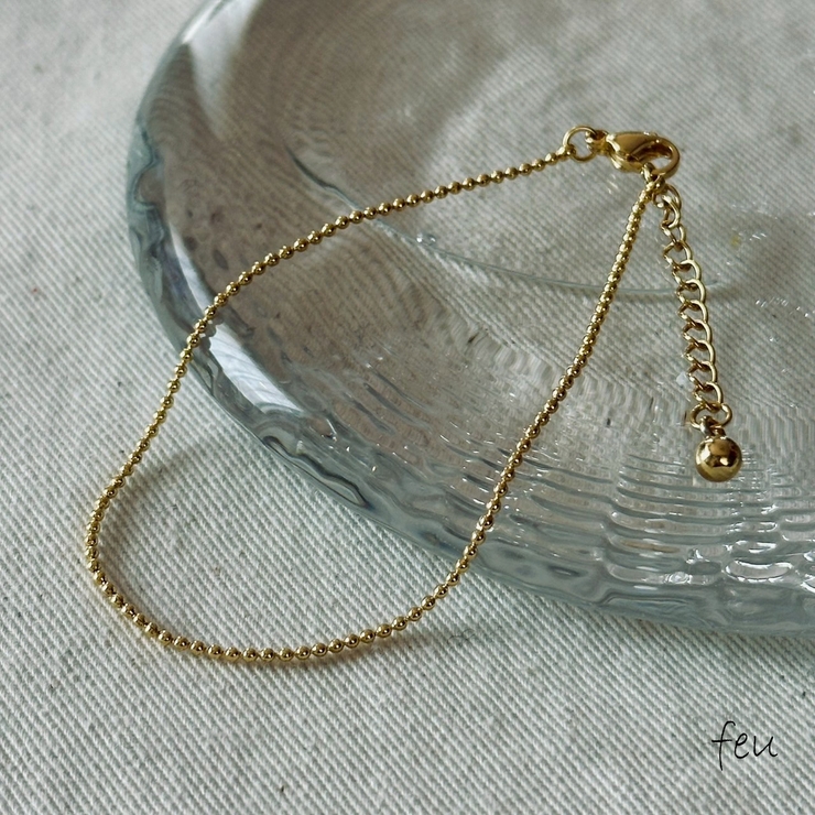 ゴールド | サージカルステンレス ブレスレット アレルギー対応素材 | feu