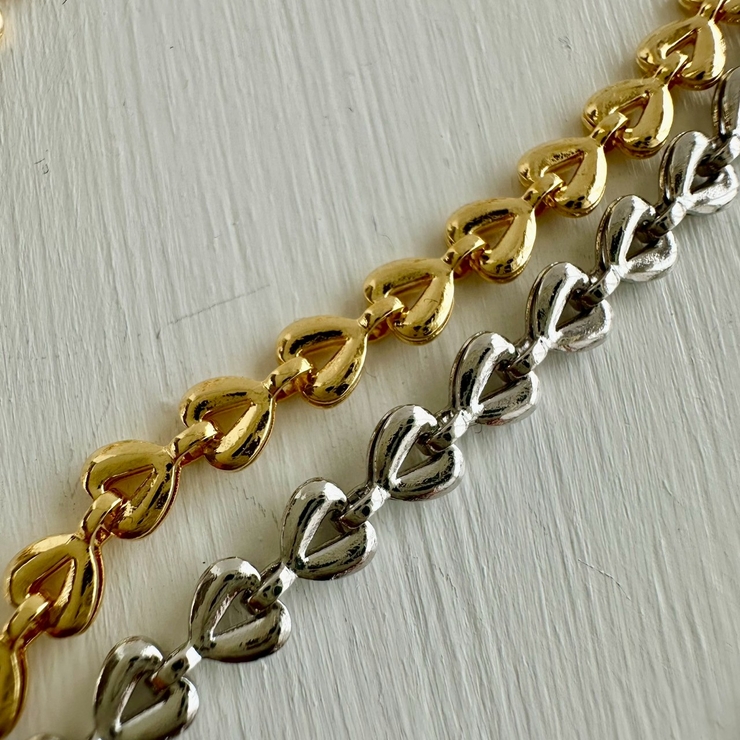 チェーンブレスレット Y2Kファッション ハートチェーン | feu | 詳細画像7 