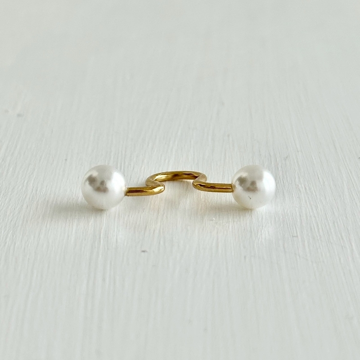サージカルステンレス イヤーカフ 樹脂パール | feu | 詳細画像5 