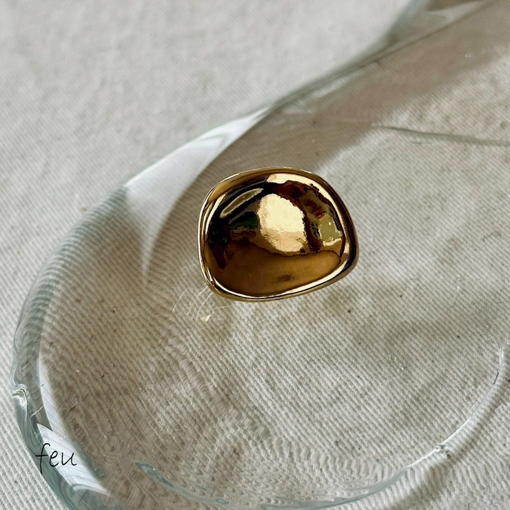 ゴールド | ボリューム イヤーカフ&リング ２WAY | feu