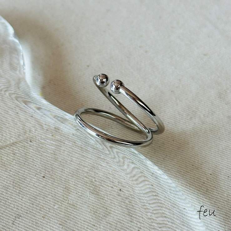 シルバー | イヤーカフ&リング 抜け感 ２WAY | feu