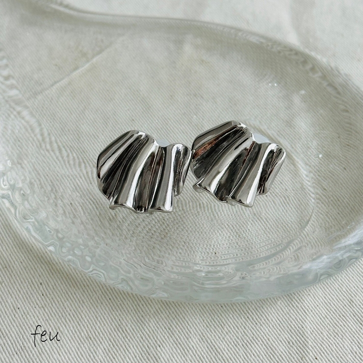 シルバー | ボリュームイヤリング イヤーカフ 両耳 | feu