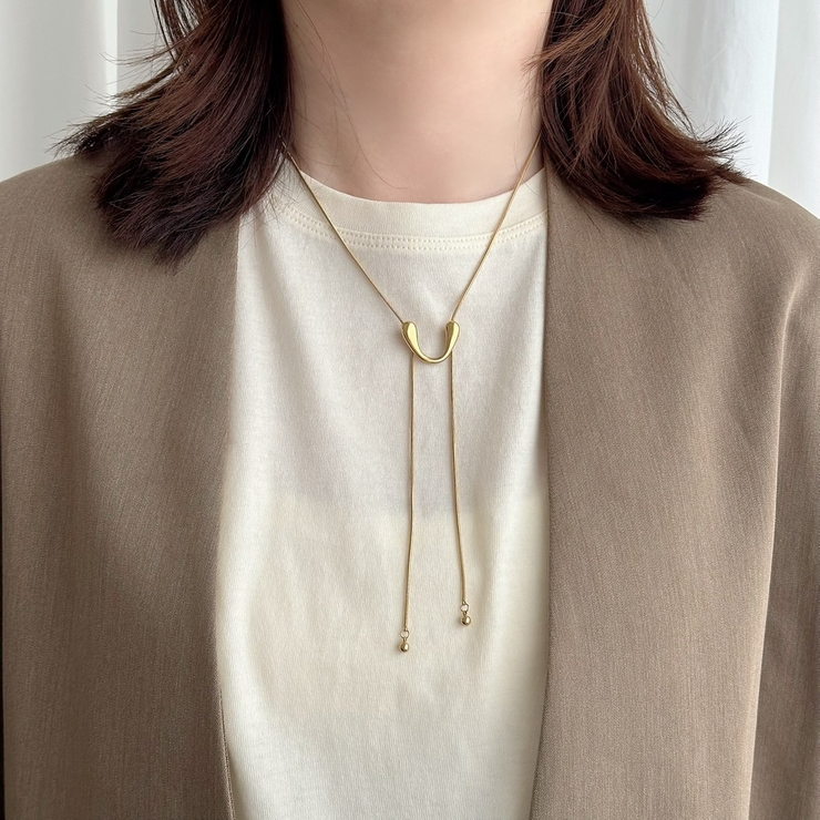 サージカルステンレス スネークネックレス スライドノット | feu | 詳細画像10 