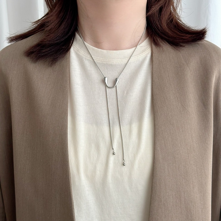 サージカルステンレス スネークネックレス スライドノット | feu | 詳細画像12 