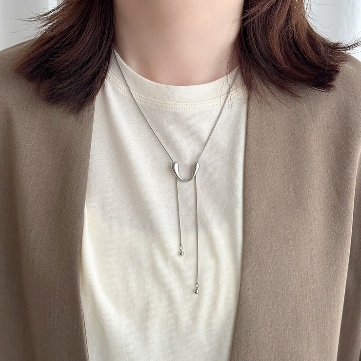 サージカルステンレス スネークネックレス スライドノット | feu | 詳細画像13 