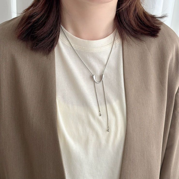 サージカルステンレス スネークネックレス スライドノット | feu | 詳細画像15 