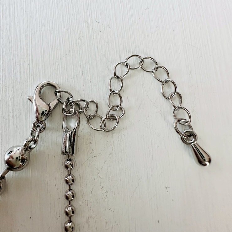 ネックレス ボールチェーン アシンメトリーきらきら | feu | 詳細画像5 