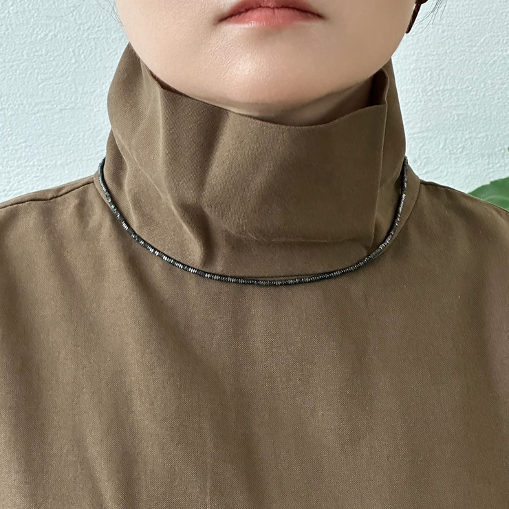 メタルビーズネックレス ショート ジェンダーレスデザイン | feu | 詳細画像10 