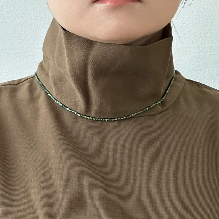 メタルビーズネックレス ショート ジェンダーレスデザイン | feu | 詳細画像13 