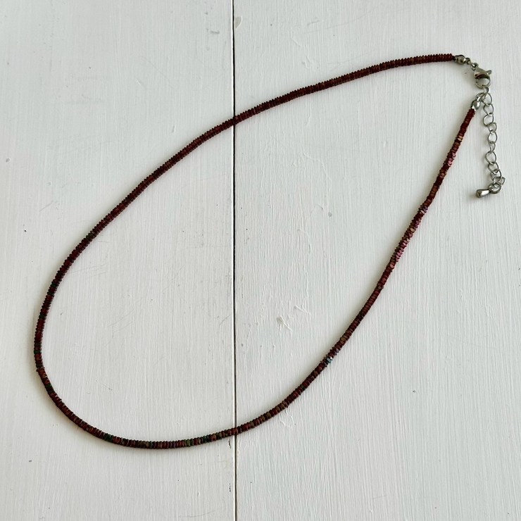 メタルビーズネックレス ショート ジェンダーレスデザイン | feu | 詳細画像4 