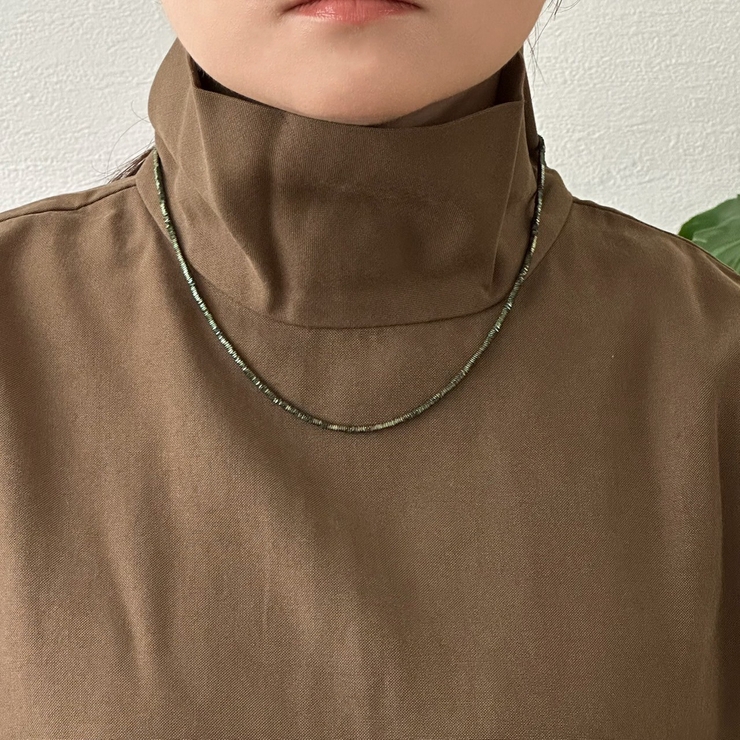 メタルビーズネックレス ショート ジェンダーレスデザイン | feu | 詳細画像9 