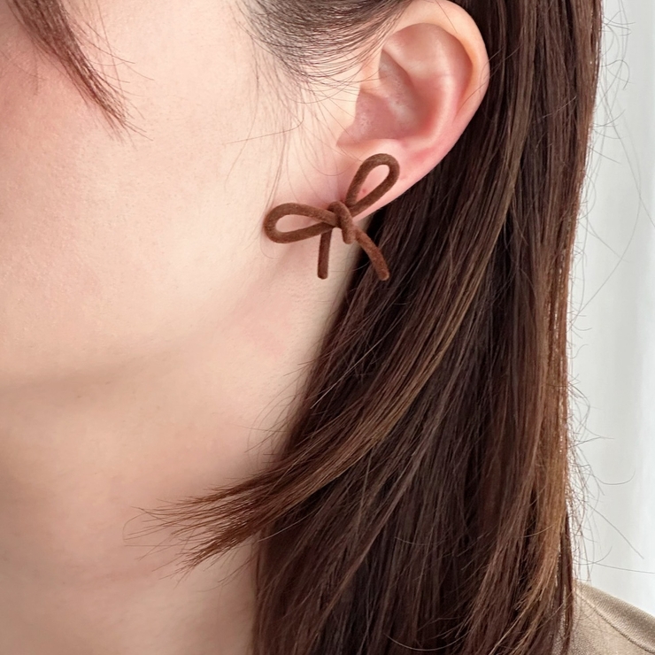 リボンピアス ベロア クラシカル | feu | 詳細画像15 