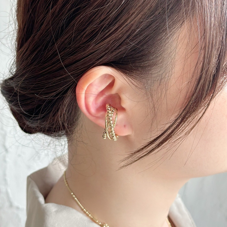 フリーサイズリング 変形クロス 異素材ミックス | feu | 詳細画像3 