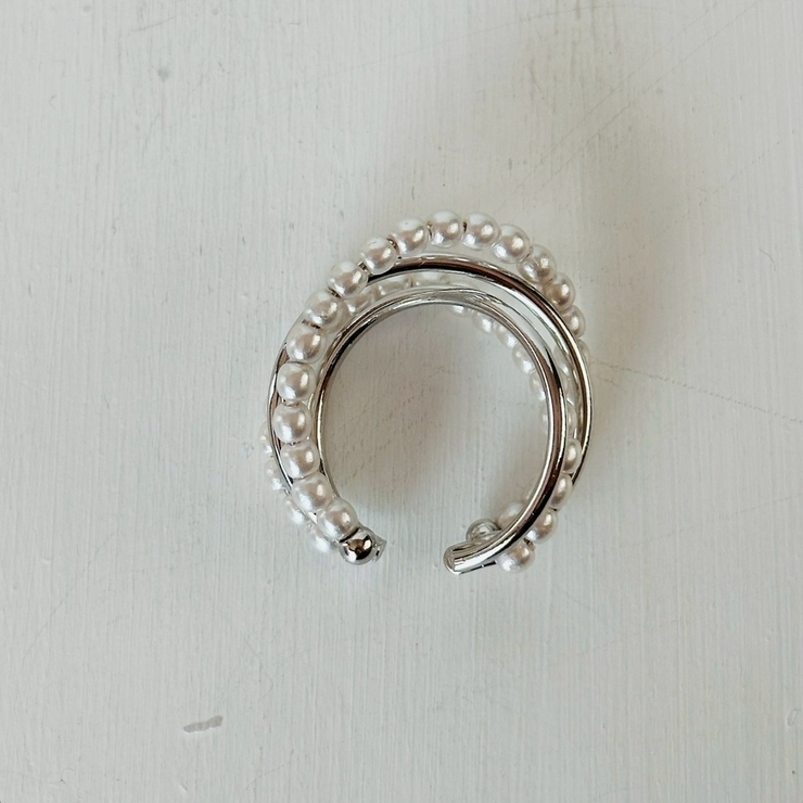 フリーサイズリング 変形クロス 異素材ミックス | feu | 詳細画像8 