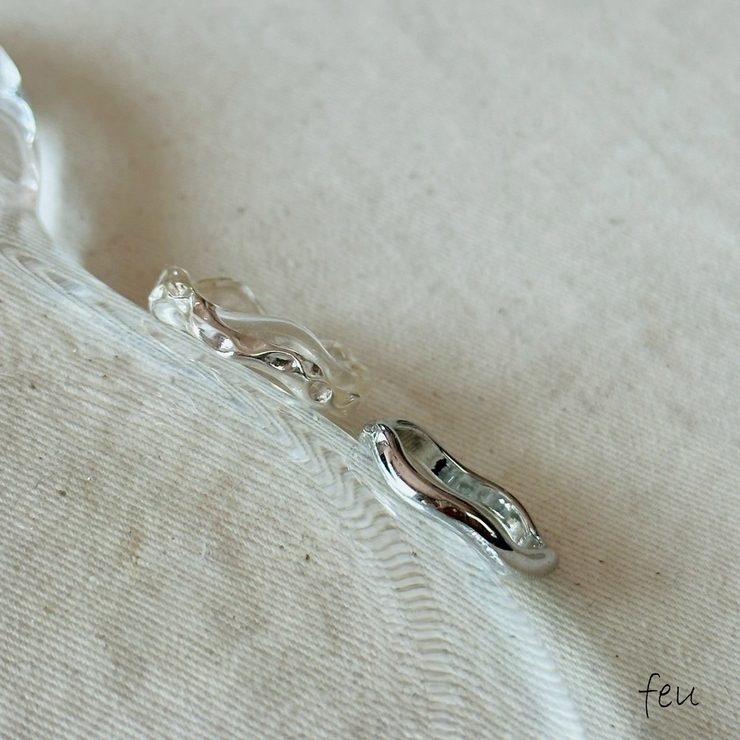 シルバー | リング 2個セット メタル | feu