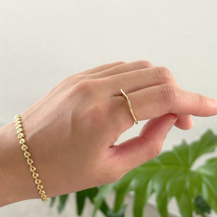 リング 変形メタル シルバーゴールド | feu | 詳細画像12 