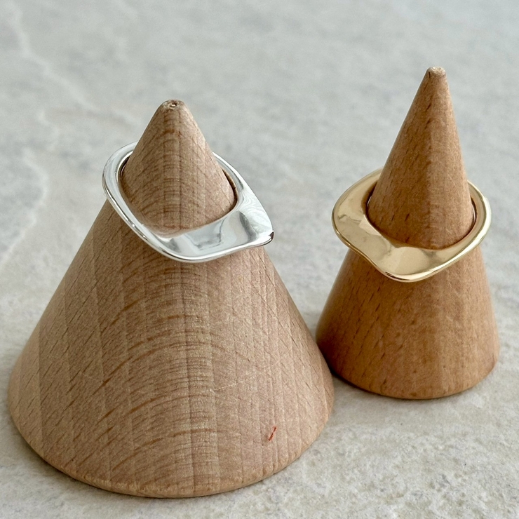 リング 変形メタル シルバーゴールド | feu | 詳細画像4 