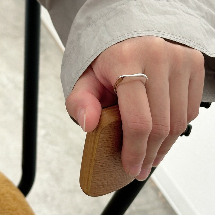 リング 変形メタル シルバーゴールド | feu | 詳細画像9 