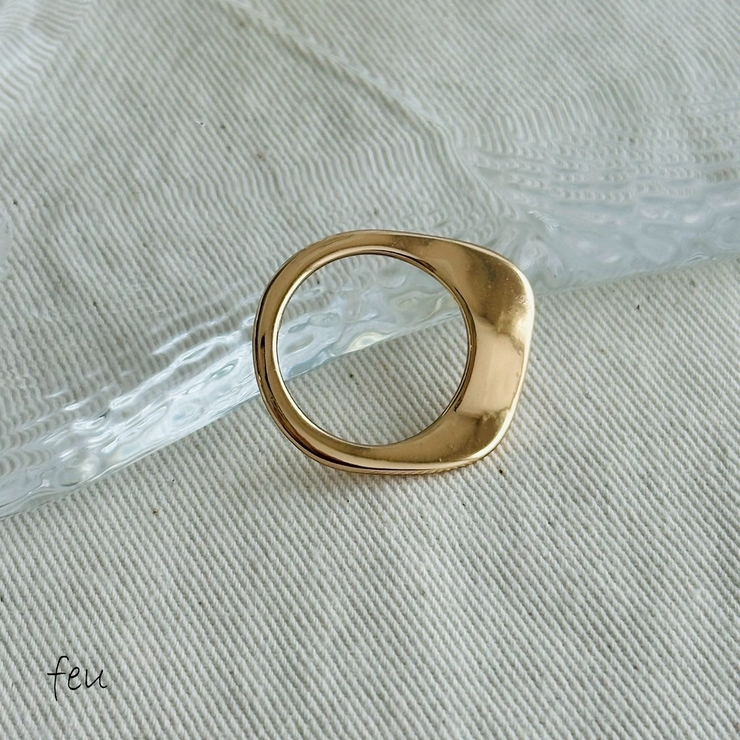 ゴールド | リング 変形メタル シルバーゴールド | feu