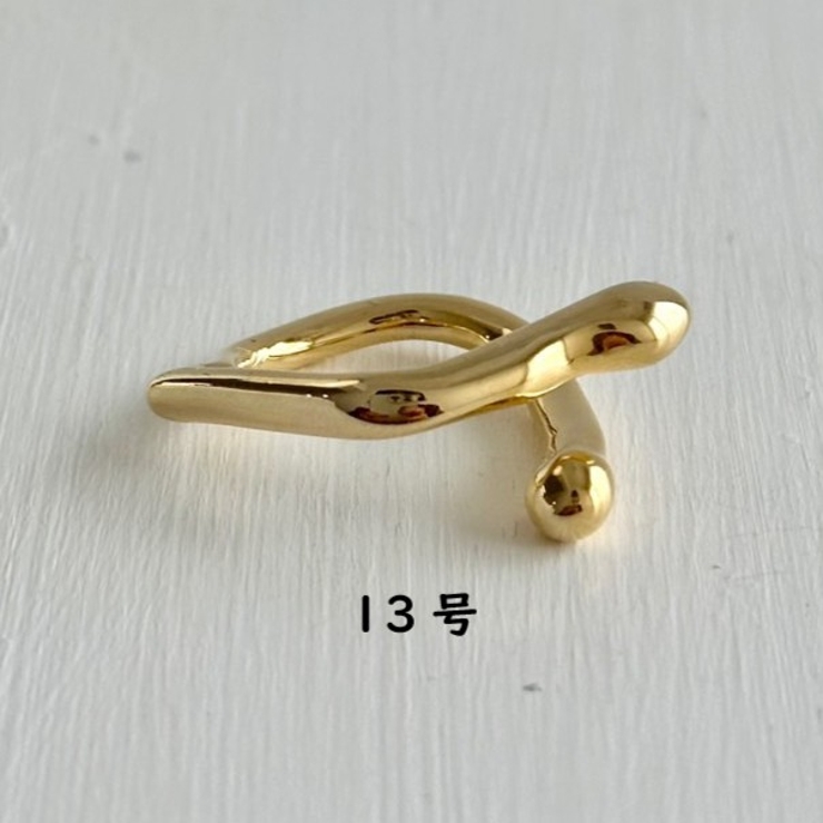 リング 変形メタル シルバーゴールド | feu | 詳細画像4 