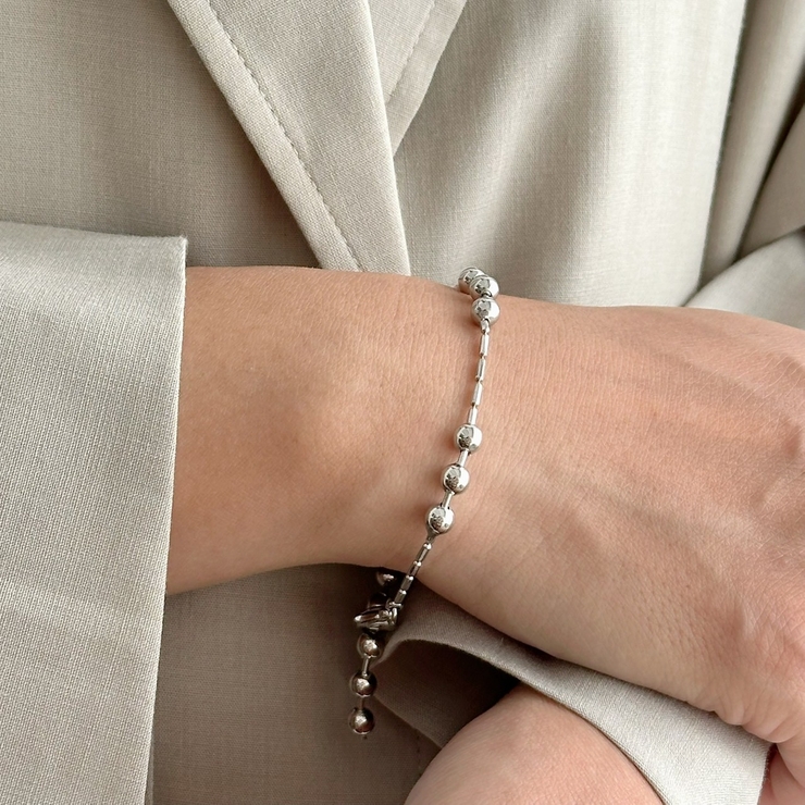 チェーンブレスレット Y2Kファッション ボールチェーン | feu | 詳細画像2 