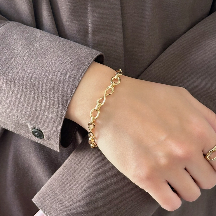 サージカルステンレス チェーンブレスレット ボリューム | feu | 詳細画像13 