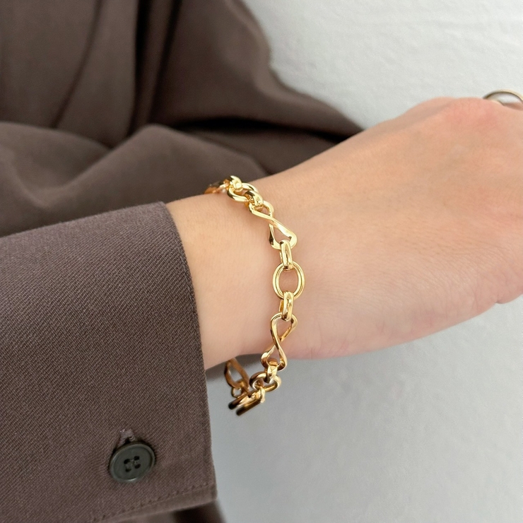 サージカルステンレス チェーンブレスレット ボリューム | feu | 詳細画像14 