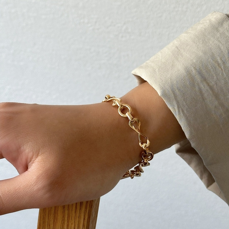 サージカルステンレス チェーンブレスレット ボリューム | feu | 詳細画像15 