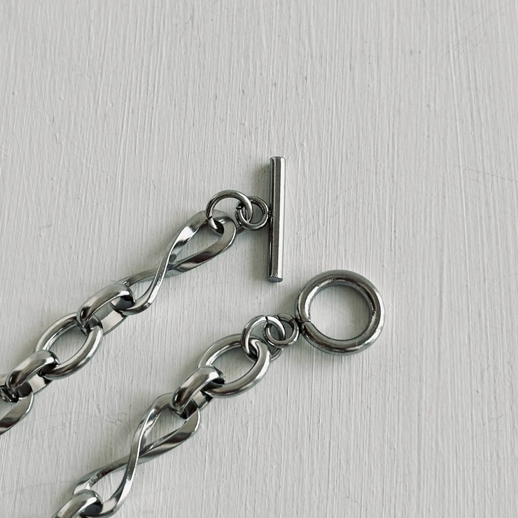 サージカルステンレス チェーンブレスレット ボリューム | feu | 詳細画像6 