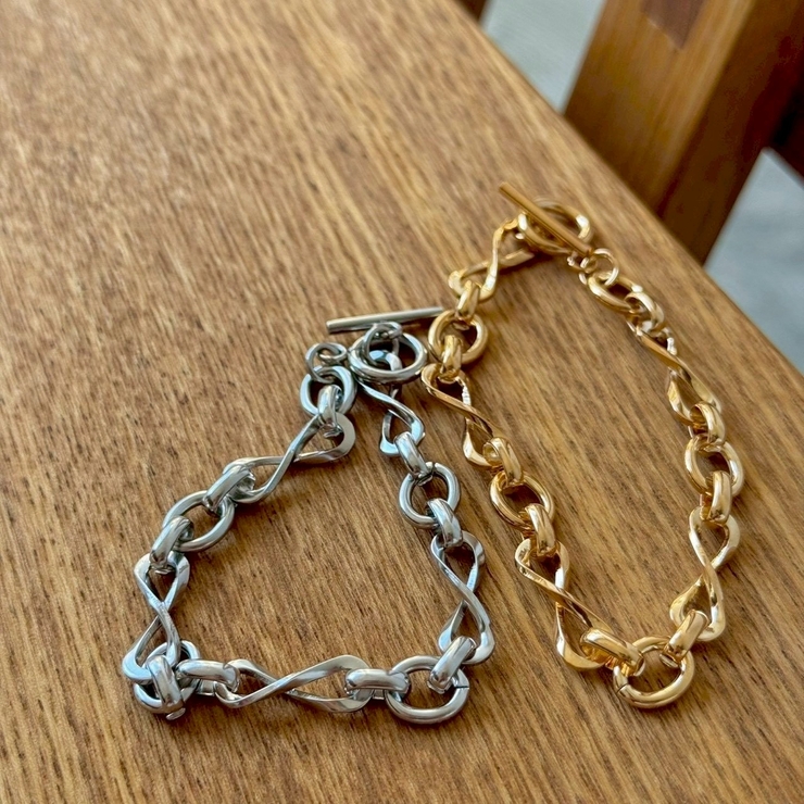 サージカルステンレス チェーンブレスレット ボリューム | feu | 詳細画像8 