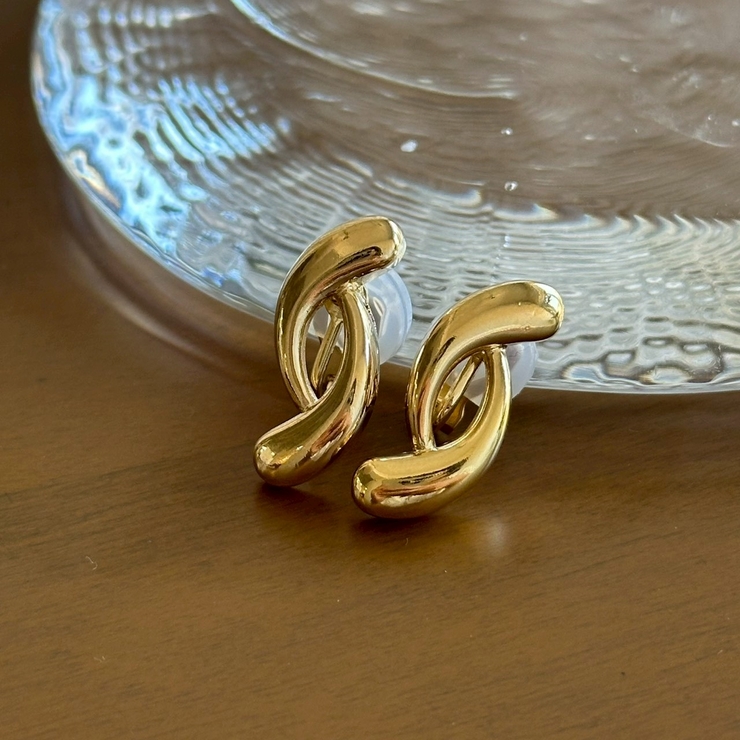 ゴールド | イヤリング 両耳 シリコンキャップ | feu