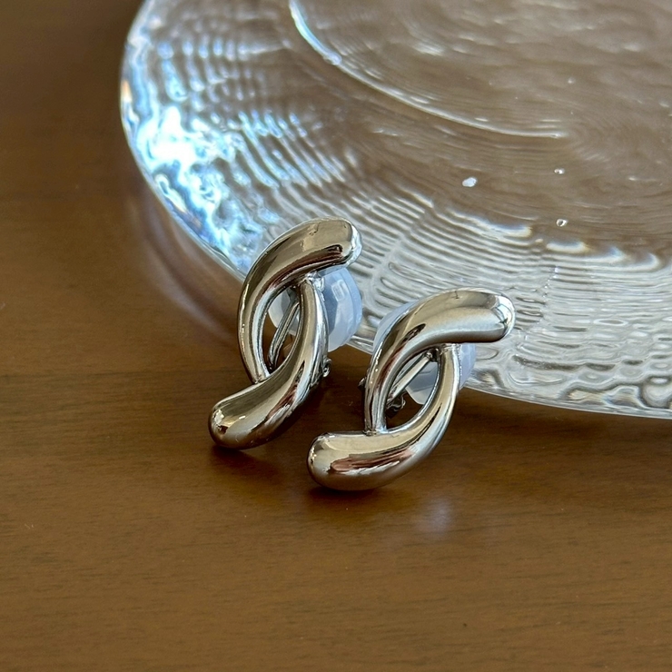 シルバー | イヤリング 両耳 シリコンキャップ | feu