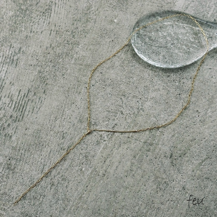 ゴールド | ネックレス Y字 きらきら | feu
