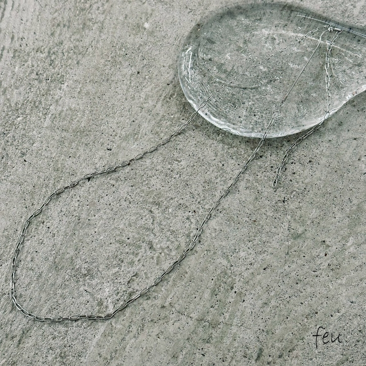 シルバー | ネックレス Y字 きらきら | feu