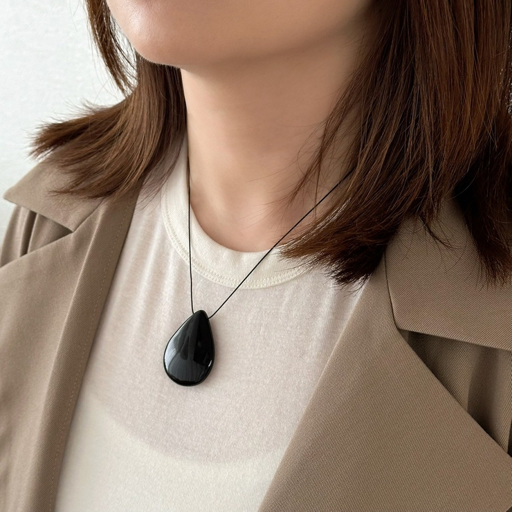 オニキス ネックレス ブラックコード | feu | 詳細画像13 