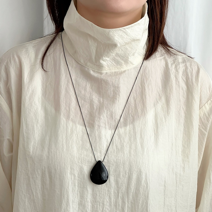 オニキス ネックレス ブラックコード | feu | 詳細画像2 